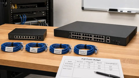 8-Port vs 24-Port PoE Switch for Security Cameras: Which Should You Buy?