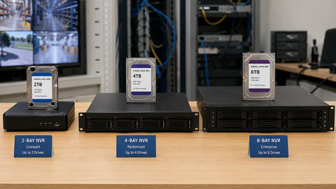 How Many NVR Hard Drive Bays Do You Need? 2-Bay vs 4-Bay vs 8-Bay