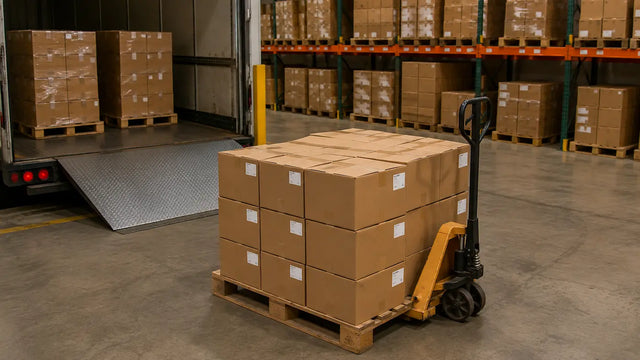 Packed surveillance equipment orders prepared for carrier pickup