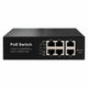 4-Port PoE+ Switch with 2 Uplinks, 60W, Fast Ethernet