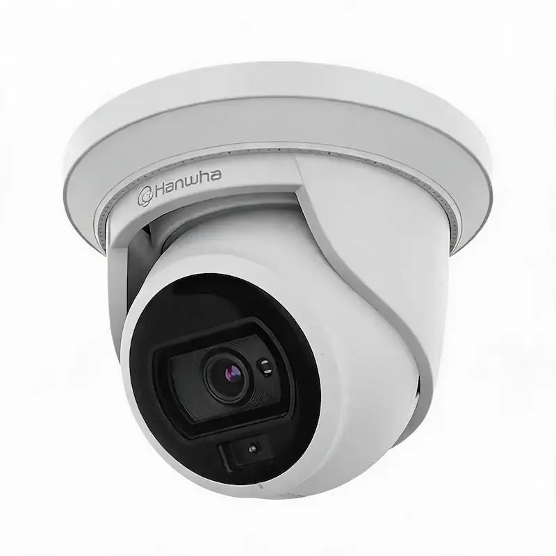 ANE-L7012R 4MP super-compact IR Flateye camera with True WDR, intelligent analytics, WiseStream II compression, PoE support, and IP67 IK10 protection.