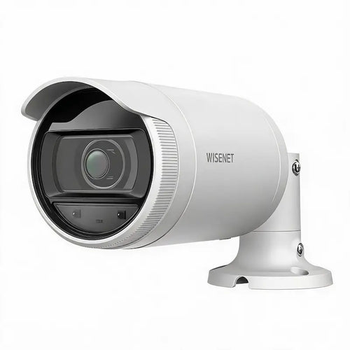 ANO-L7012R 4MP outdoor bullet camera with Smart IR night vision, intelligent analytics, and wide-angle coverage for entry point monitoring and vehicle identification.