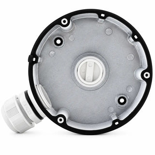 CB110 DS-1280ZJ-DM18 white aluminum conduit base and junction box for compatible fixed-lens mini dome security cameras
