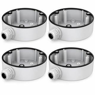 CB140PT DS-1280ZJ-DM21 aluminum junction boxes for compatible turret security cameras with waterproof construction, 4-pack
