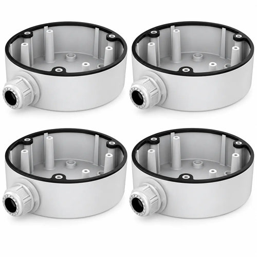 CB140PT DS-1280ZJ-DM21 aluminum junction boxes for compatible turret security cameras with waterproof construction, 4-pack