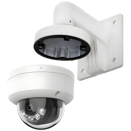 DS-1272ZJ-120 white aluminum wall mount bracket designed for dome IP cameras with a 120mm base layout