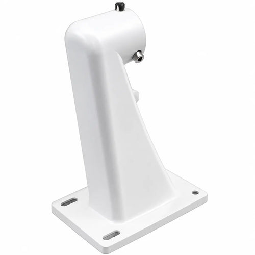 DS-1602ZJ white aluminum wall mount bracket for compatible speed dome PTZ security cameras with extended pendant mounting arm