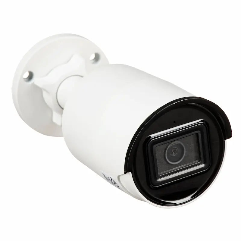 DS-2CD2043G2-I 4MP bullet camera with human and vehicle detection monitoring a commercial warehouse perimeter