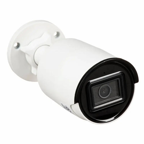 DS-2CD2043G2-I 4MP bullet camera with human and vehicle detection monitoring a commercial warehouse perimeter