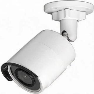 DS-2CD2083G2-I 8MP AcuSense bullet camera installed for commercial perimeter monitoring at a warehouse entrance