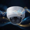 DS-2CD2183G2-IU dome security camera with built-in microphone for synchronized video and audio recording