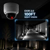 DS-2CD2183G2-IU 4K dome security camera with EXIR infrared night vision providing clear surveillance up to 100 feet