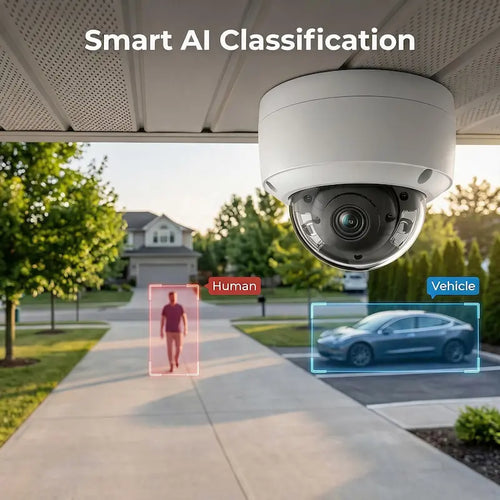 DS-2CD2183G2-IU smart AI security camera with human and vehicle detection analytics for accurate motion alerts