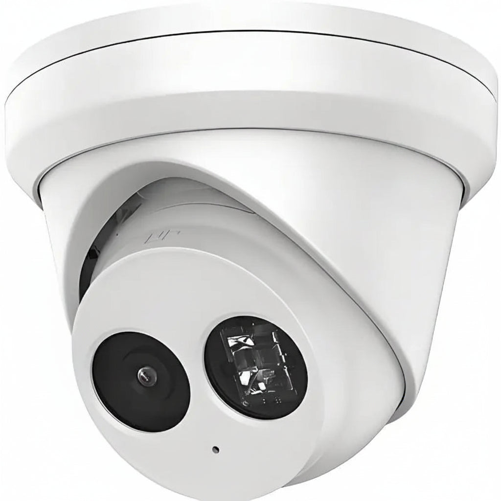 DS-2CD2383G2-IU 4K 8MP Turret Camera featuring Smart AI Human and Vehicle Detection and Built-in Microphone