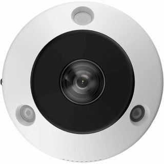 DS-2CD63C5G1-IVS 12MP DeepinView fisheye camera with heatmap analytics monitoring a commercial retail floor