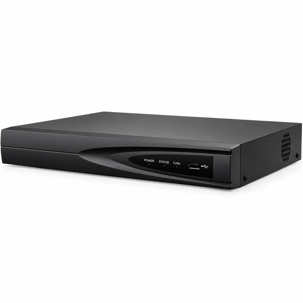 DS-7608NI-Q1/8P 8-channel PoE NVR with 8MP recording, single-bay storage, and 4K output for small commercial surveillance systems.