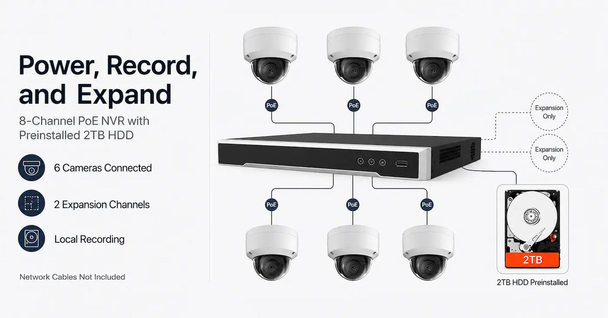 6-Camera 4K PoE Security System with 8-Channel NVR & 2TB Storage Product detail 2