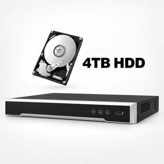 DS-7608NI-Q2/8P 8-channel PoE NVR with 4TB HDD, dual SATA storage, and 4K video output for commercial surveillance systems
