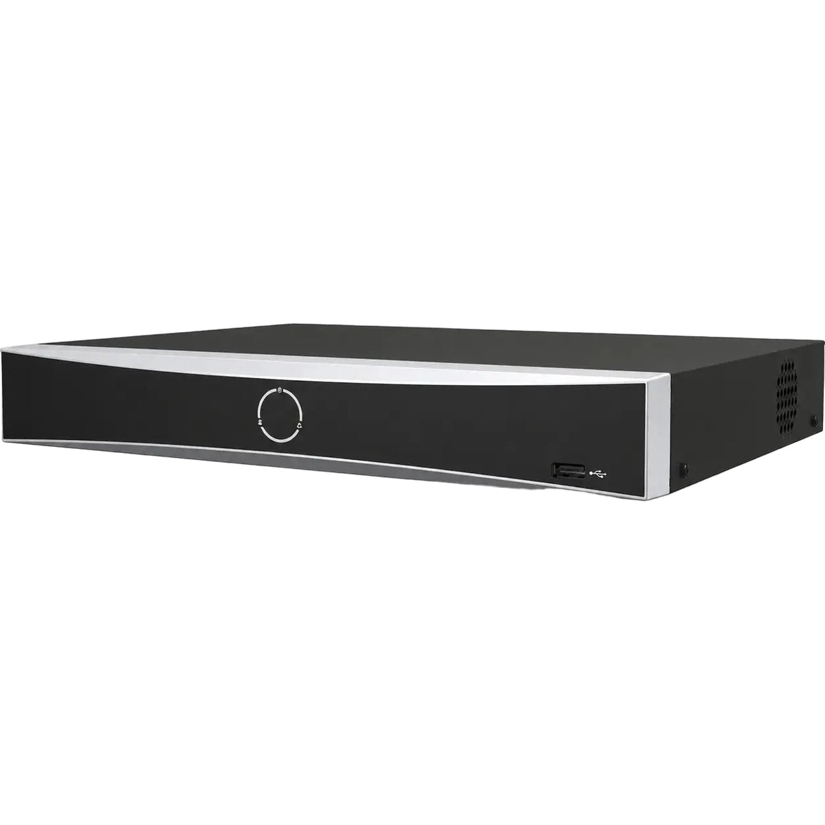 DS-7608NXI-K1/8P 8-channel AcuSense PoE NVR with integrated camera connections for small commercial surveillance systems