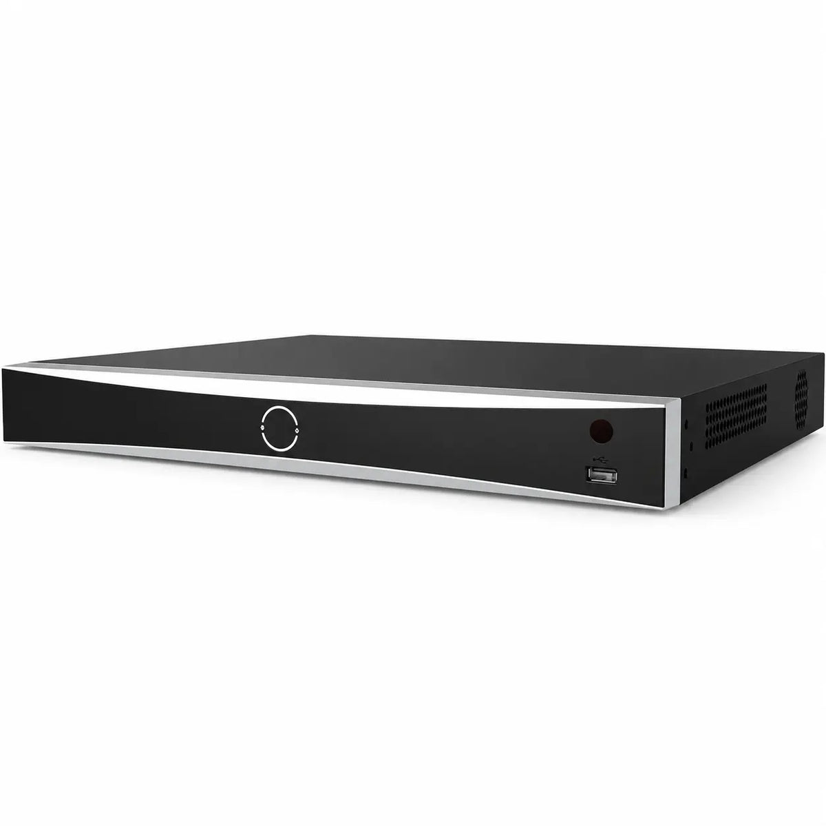 DS-7616NXI-K2/16P 16-channel AcuSense PoE NVR with dual SATA storage and 4K output for commercial surveillance systems.