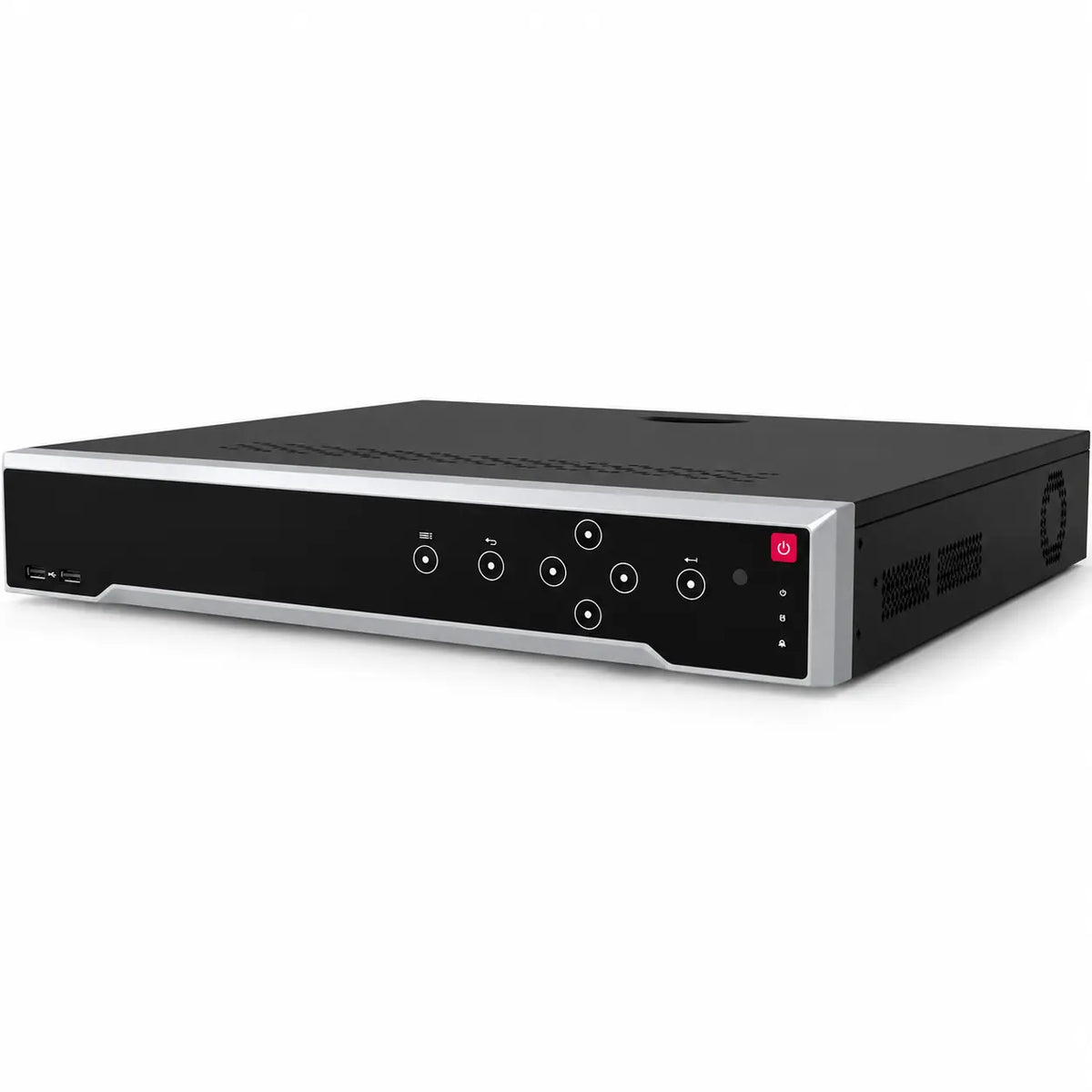 DS-7732NI-K4/16P 32-channel NVR with 16 PoE ports, four SATA bays, and 4K output for larger commercial surveillance systems.