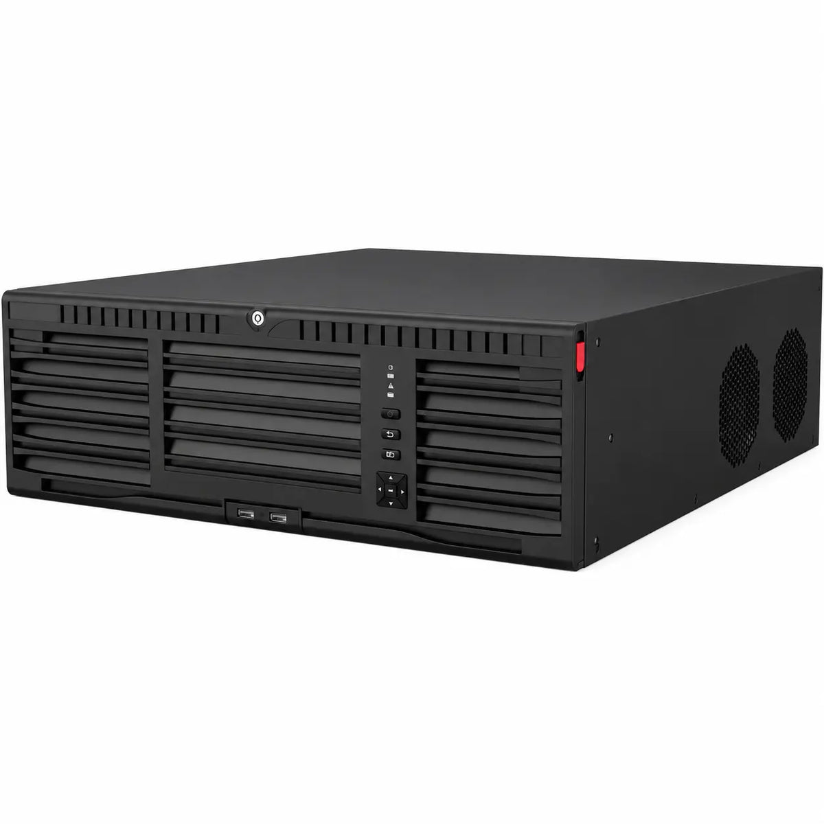 DS-96128NI-M16 128-channel NVR with 16-bay storage, RAID, and 8K output for large commercial surveillance systems