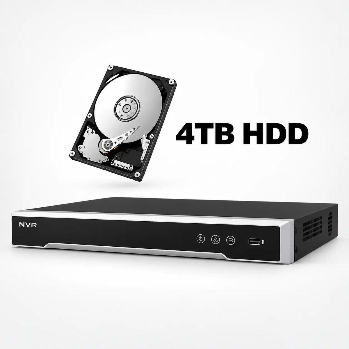 ERI-K216-P16 16-channel PoE NVR with preinstalled 4TB HDD and dual SATA storage for commercial surveillance systems