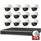 H-Series 16-Ch 4K PoE NVR Kit with 12 x 8MP Vandal Dome Cameras