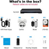 H-Series 8-Channel PoE Security Camera System including 6 x 4MP AcuSense Outdoor Turret Cameras and a 2TB Hard Drive, Hik-Compatible Hardware