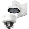 H-Series DS-1272ZJ-120 white aluminum wall mount bracket designed for Hik-Compatible dome IP cameras with a 120mm base layout
