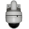 H-Series DS-1272ZJ-120 white aluminum wall mount bracket designed for Hik-Compatible dome IP cameras with a 120mm base layout