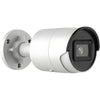 H-Series DS-2CD2043G2-IU unbranded white outdoor 4MP mini bullet PoE IP camera with integrated 4mm lens and EXIR 2.0 black front face