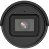 H-Series DS-2CD2043G2-IU unbranded white outdoor 4MP mini bullet PoE IP camera with integrated 4mm lens and EXIR 2.0 black front face