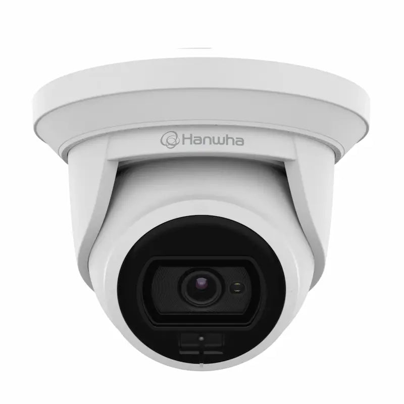 Hanwha ANE-L7012L 4MP full-color dome camera with low-profile design for reception areas, healthcare facilities, hotel lobbies, and commercial interiors