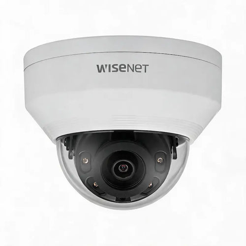 Hanwha Vision ANV-L6012R 2MP vandal-resistant IP dome camera with IR night vision for schools, offices, apartment buildings, and public entrances