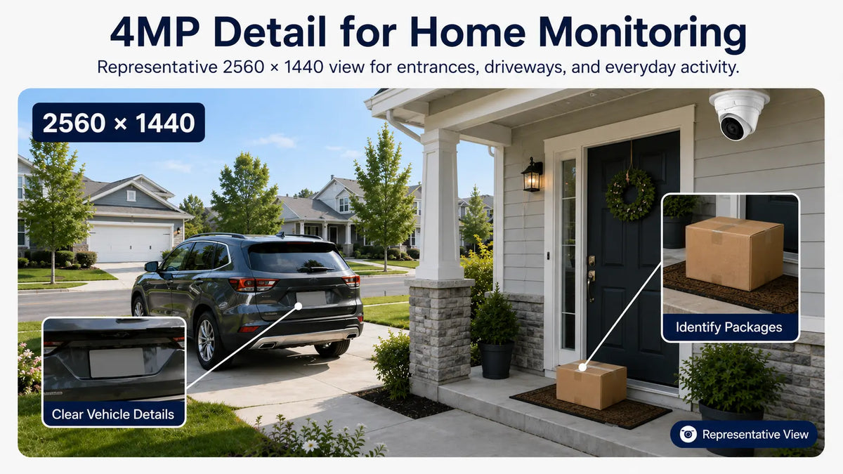 IK-4244TH-MH/P 4-Camera 4MP PoE Turret Security System with 2TB HDD Product detail 5