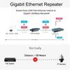 Industrial-grade white Real HD outdoor IP67 waterproof 1-channel Gigabit PoE extender with tightly sealed rubber waterproof connectors on both ends