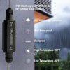 Industrial-grade white Real HD outdoor IP67 waterproof 1-channel Gigabit PoE extender with tightly sealed rubber waterproof connectors on both ends