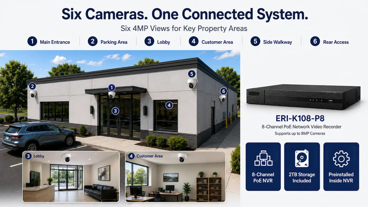 EKI-K82T46H 6-Camera 4MP Hybrid Light PoE Kit with 2TB HDD Product detail 2