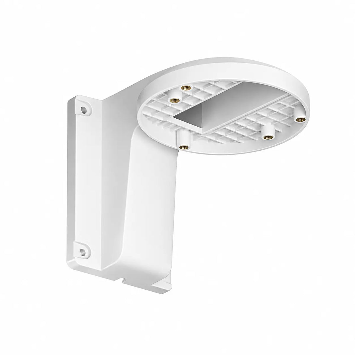 WM110 DS-1258ZJ white plastic indoor wall mount bracket for compatible fixed-lens dome security cameras with internal cable routing